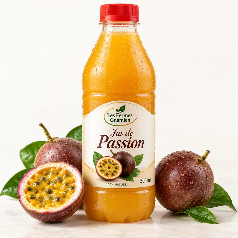 Bouteille de jus de passion 500 ml Les Fermes Gnamien
