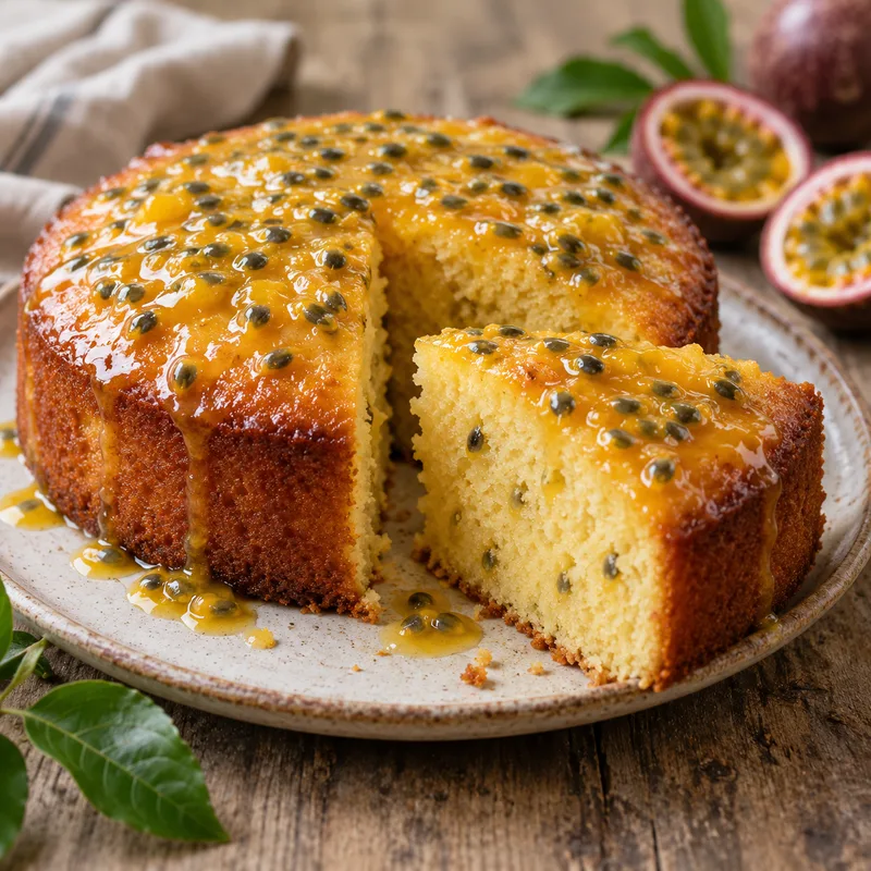 Gâteau moelleux au fruit de la passion